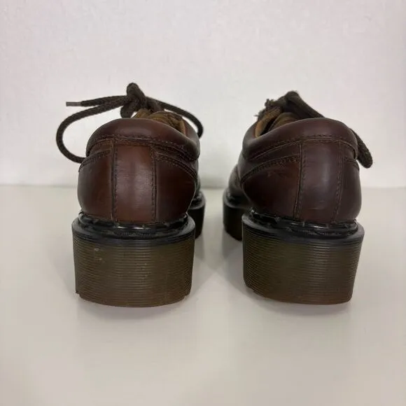 Dr. Martens Air Wave Brown Leather Chunky Vintage Sneaker Shoes Women's US 7