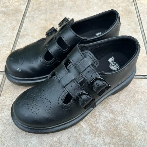 Dr. Martens Black Kids Shoes