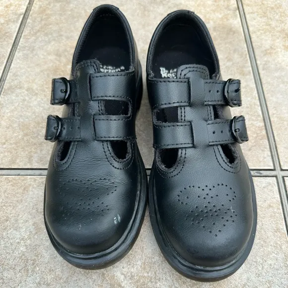 Dr. Martens Black Kids Shoes