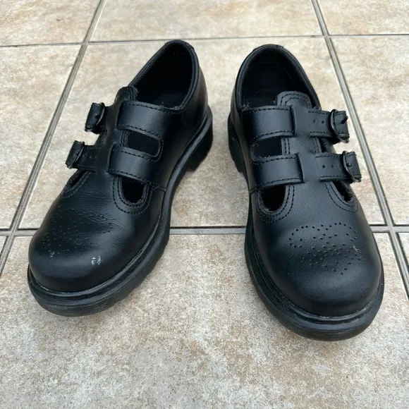 Dr. Martens Black Kids Shoes