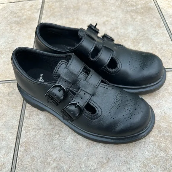 Dr. Martens Black Kids Shoes
