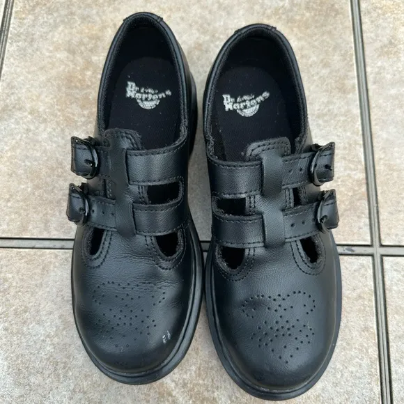 Dr. Martens Black Kids Shoes