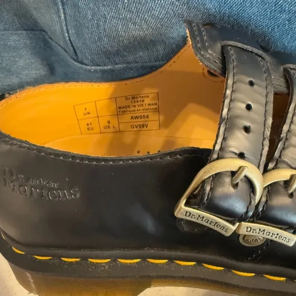 Dr. Martens Black Leather Mary Jane Shoes