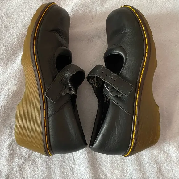 Dr. Martens  black Mary Jane wedge women’s shoes