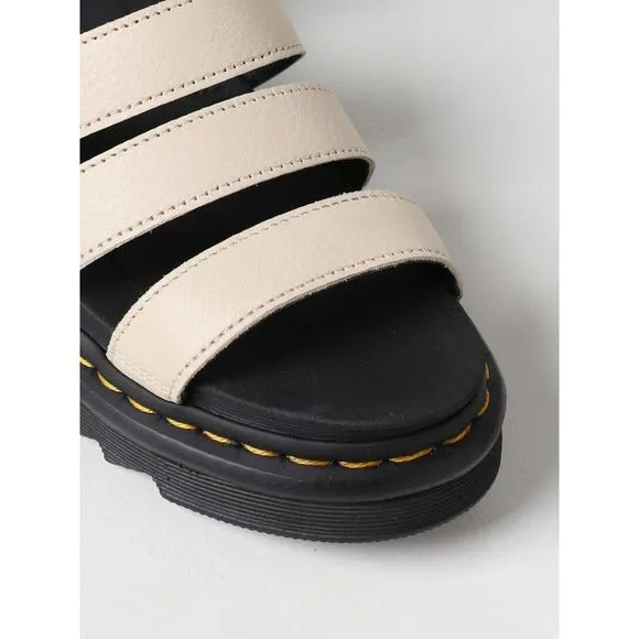 Dr. Martens Blaire Leather Sandals Platform Women Beige