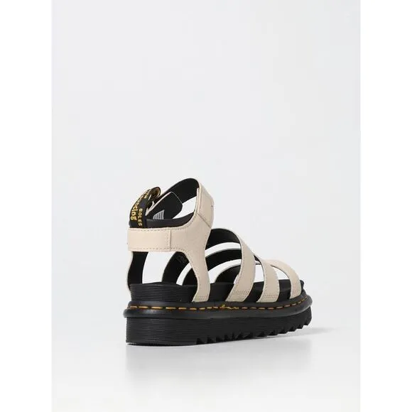 Dr. Martens Blaire Leather Sandals Platform Women Beige