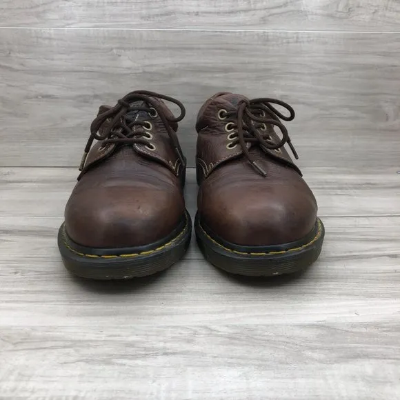 Dr. Martens Boston Shoes Men's 13M Brown Leather Derby Oxford Chunky Lace Up