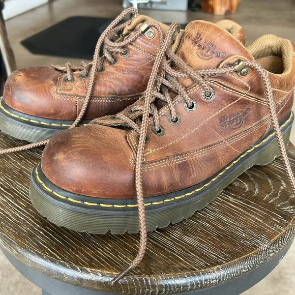 Dr. Martens Brown Leather Chunky Lace up Lo Oxford Men's Shoes 9A53 Size 13
