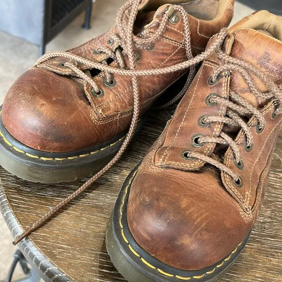 Dr. Martens Brown Leather Chunky Lace up Lo Oxford Men's Shoes 9A53 Size 13