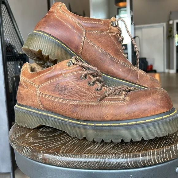 Dr. Martens Brown Leather Chunky Lace up Lo Oxford Men's Shoes 9A53 Size 13