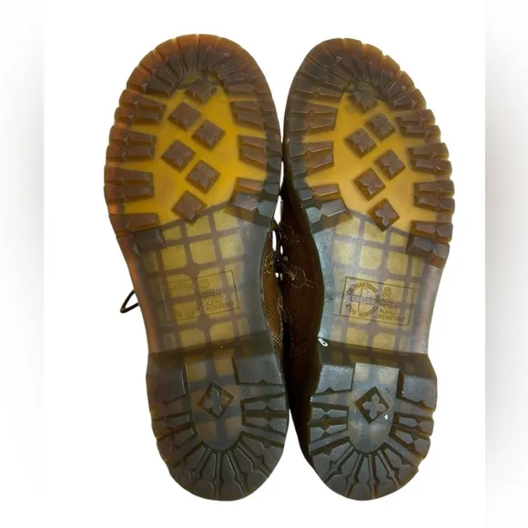 Dr. Martens Brown Leather Chunky Low Top Oxford Shoes