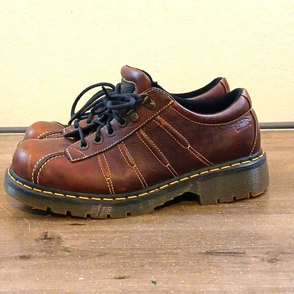 Dr. Martens Chunky Oxford Brown Leather Shoes