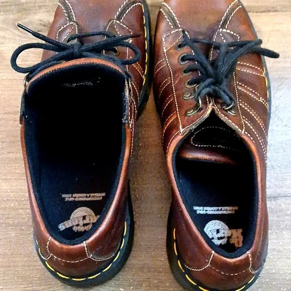 Dr. Martens Chunky Oxford Brown Leather Shoes