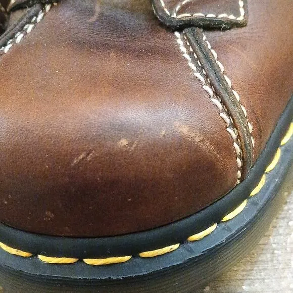 Dr. Martens Chunky Oxford Brown Leather Shoes