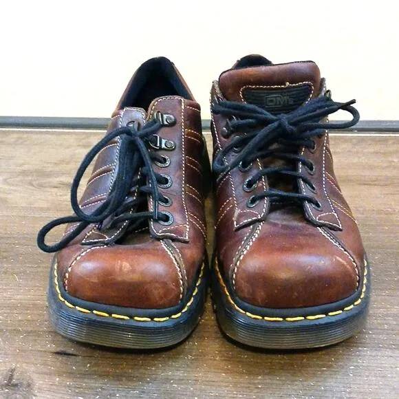 Dr. Martens Chunky Oxford Brown Leather Shoes