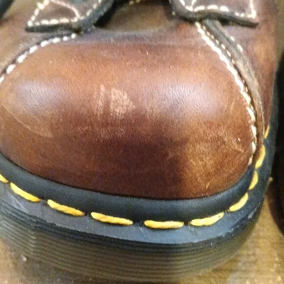 Dr. Martens Chunky Oxford Brown Leather Shoes