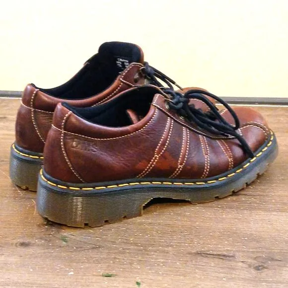 Dr. Martens Chunky Oxford Brown Leather Shoes