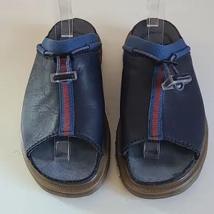 Dr Martens Chunky Sandals Chunky Slip-on Blue &amp; Red Made in England Size UK 4