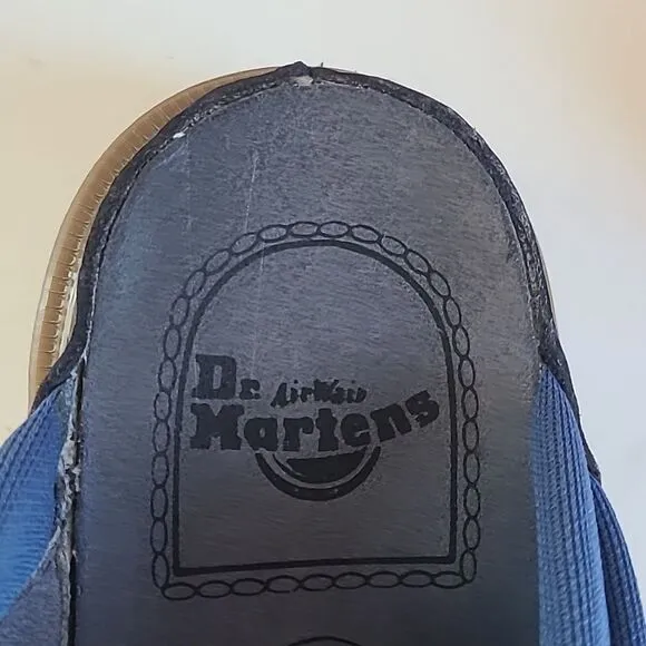 Dr Martens Chunky Sandals Chunky Slip-on Blue &amp; Red Made in England Size UK 4