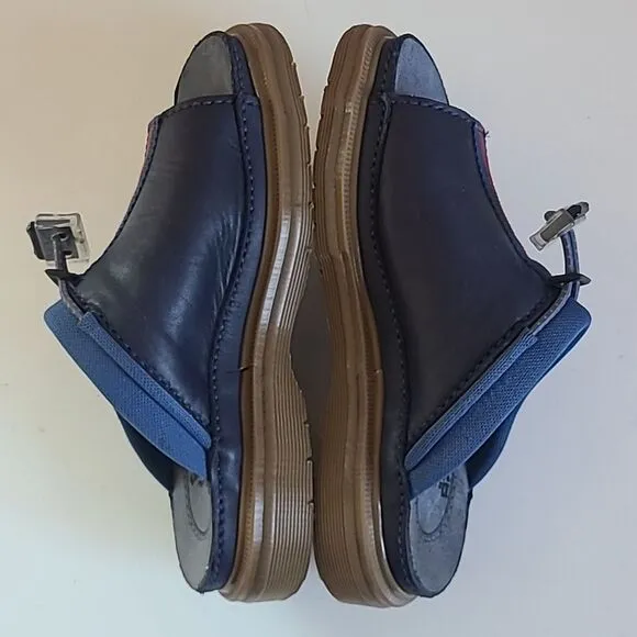 Dr Martens Chunky Sandals Chunky Slip-on Blue &amp; Red Made in England Size UK 4