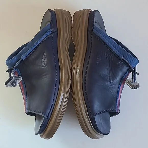 Dr Martens Chunky Sandals Chunky Slip-on Blue &amp; Red Made in England Size UK 4