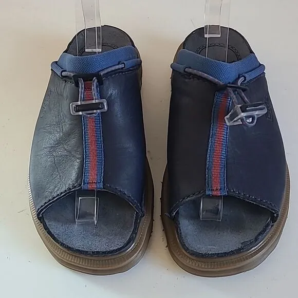 Dr Martens Chunky Sandals Chunky Slip-on Blue &amp; Red Made in England Size UK 4