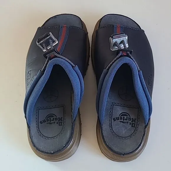 Dr Martens Chunky Sandals Chunky Slip-on Blue &amp; Red Made in England Size UK 4