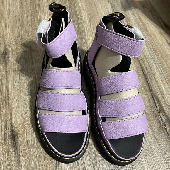 Dr. Martens Clarissa‎ II Quad 30745308 Women's US 7 Lilac Pisa Platform Sandals
