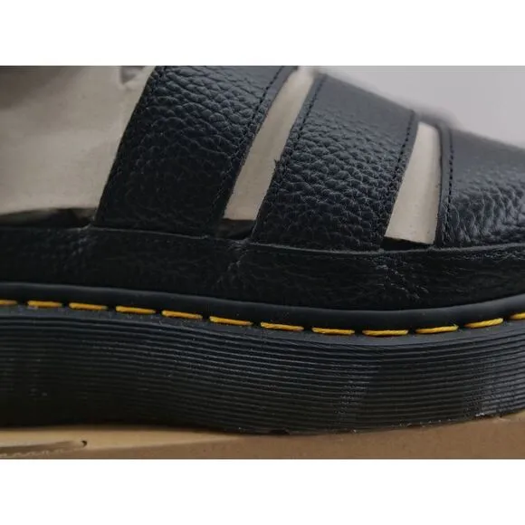 Dr.‎ Martens Clarissa II Quad Womens Size 9 Leather Platform Black Sandals