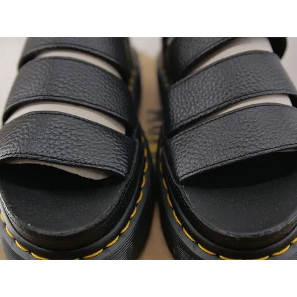 Dr.‎ Martens Clarissa II Quad Womens Size 9 Leather Platform Black Sandals
