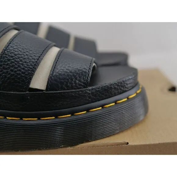 Dr.‎ Martens Clarissa II Quad Womens Size 9 Leather Platform Black Sandals