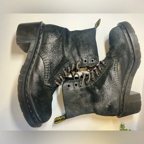 Dr. Martens Clemency Metallic Black Women's Boots Size 6