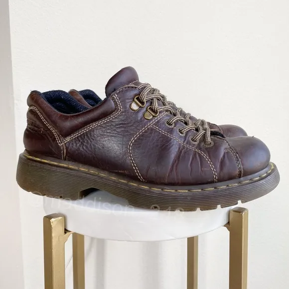 Dr. Martens Dark Brown Leather Vintage Chunky Sole Shoes size 11 women’s