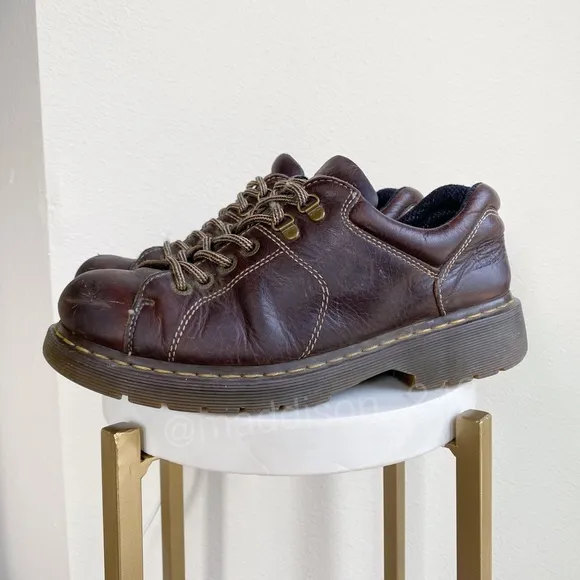 Dr. Martens Dark Brown Leather Vintage Chunky Sole Shoes size 11 women’s