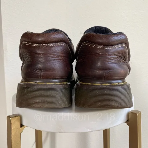 Dr. Martens Dark Brown Leather Vintage Chunky Sole Shoes size 11 women’s