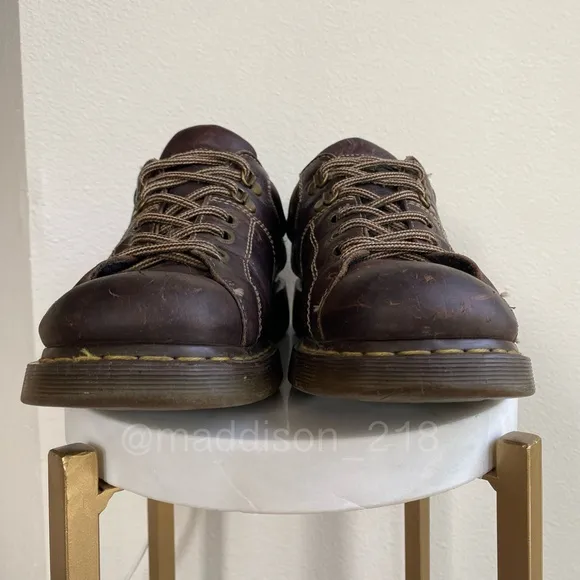 Dr. Martens Dark Brown Leather Vintage Chunky Sole Shoes size 11 women’s