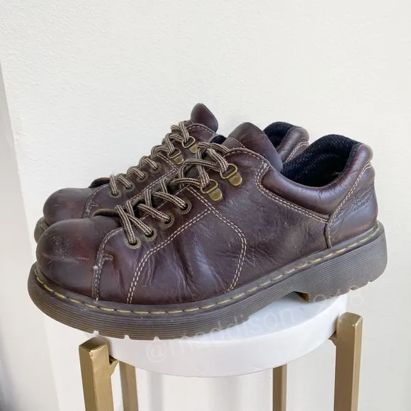 Dr. Martens Dark Brown Leather Vintage Chunky Sole Shoes size 11 women’s