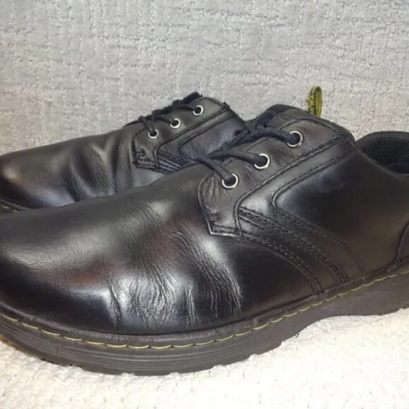 𝅺dr. Martens Gilmer AirWair Mens Size 12M Black Leather Lace up Shoes