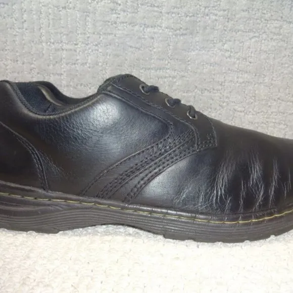 𝅺dr. Martens Gilmer AirWair Mens Size 12M Black Leather Lace up Shoes