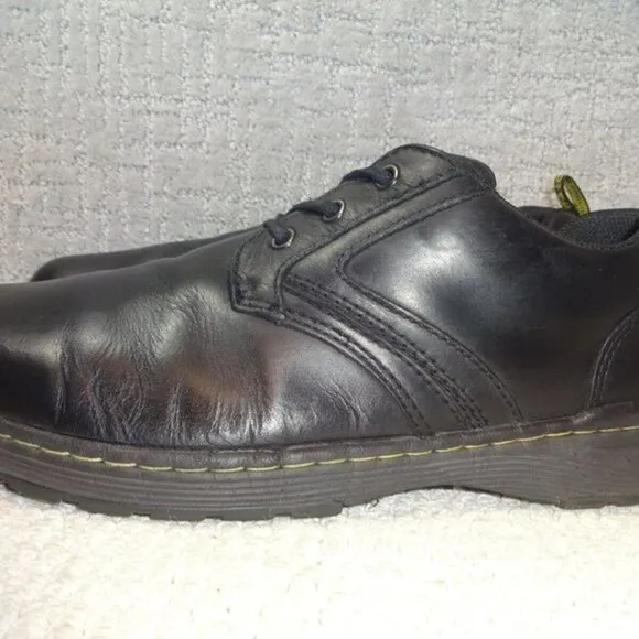 𝅺dr. Martens Gilmer AirWair Mens Size 12M Black Leather Lace up Shoes