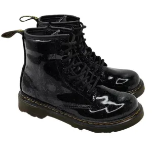 Dr. Martens Glitter Black Combat Boots Size US 2