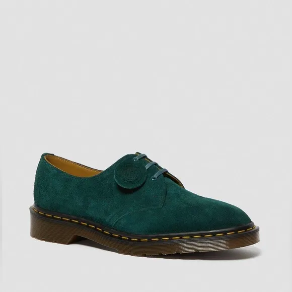 Dr. Martens Green Suede Leather Shoes