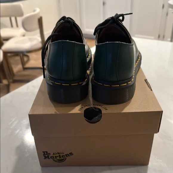 Dr. Martens Men's Green Leather Shoes