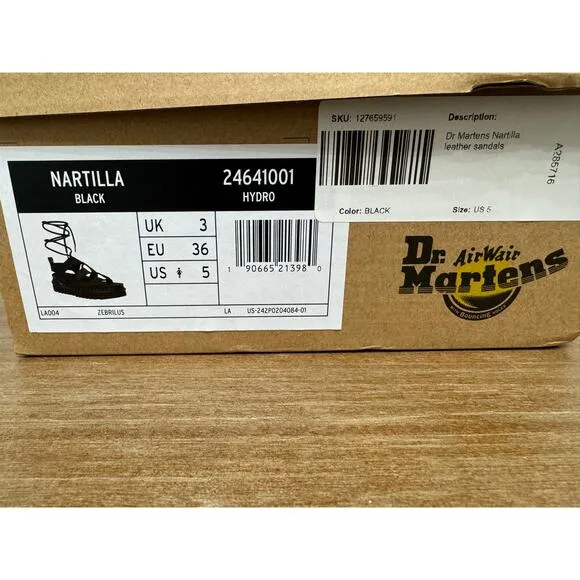 Dr Martens Nartilla Leather Sandals Women's Size 5