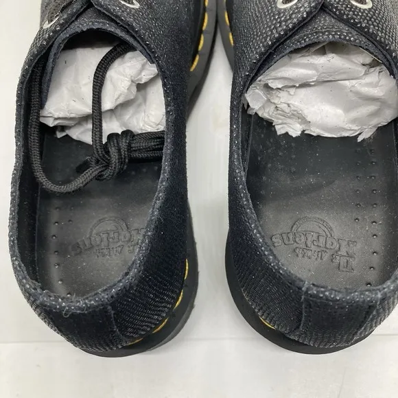 Dr Martens Oxfords Womens 5 1461 Farrah  Black Chunky Glitter Shoes 25141001