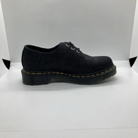 Dr Martens Oxfords Womens 5 1461 Farrah  Black Chunky Glitter Shoes 25141001