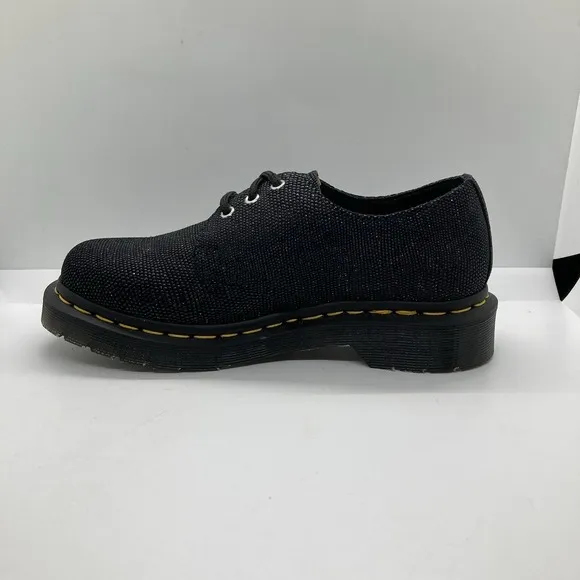 Dr Martens Oxfords Womens 5 1461 Farrah  Black Chunky Glitter Shoes 25141001