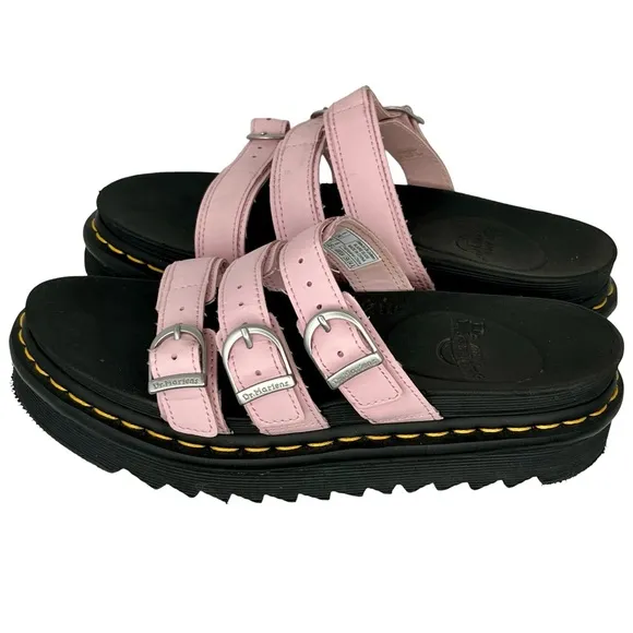 Dr. Martens Pink and Black Platform Sandals