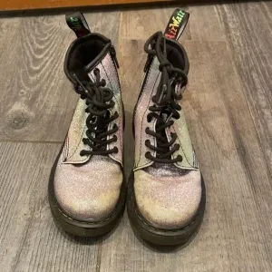 Dr. Martens rainbow colored boots