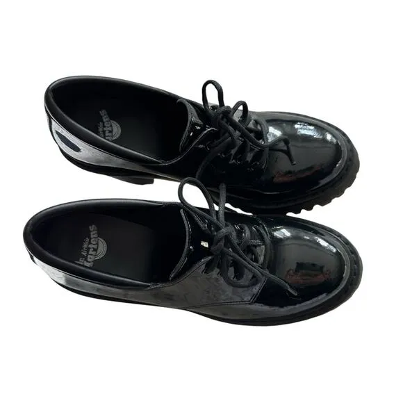 DR. MARTENS Salome Women's Shoes High Heel Lace Up Oxfords Patent Leather Size 6